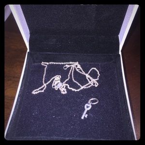 Pandora key charm necklace